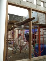 pasang CLC dengan scaffolding